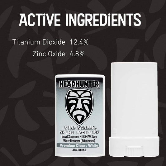 Grom SPF 45 Mineral Sunscreen Face Stick - 3 Pack "Clear/White"