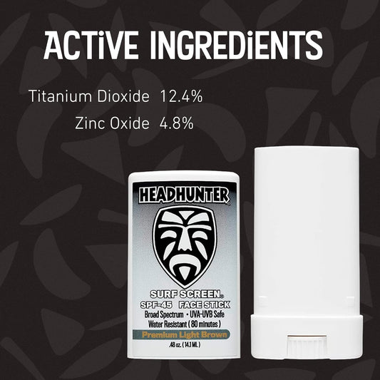 Grom SPF 45 Mineral Sunscreen Face Stick - 6 Pack "Light Brown"