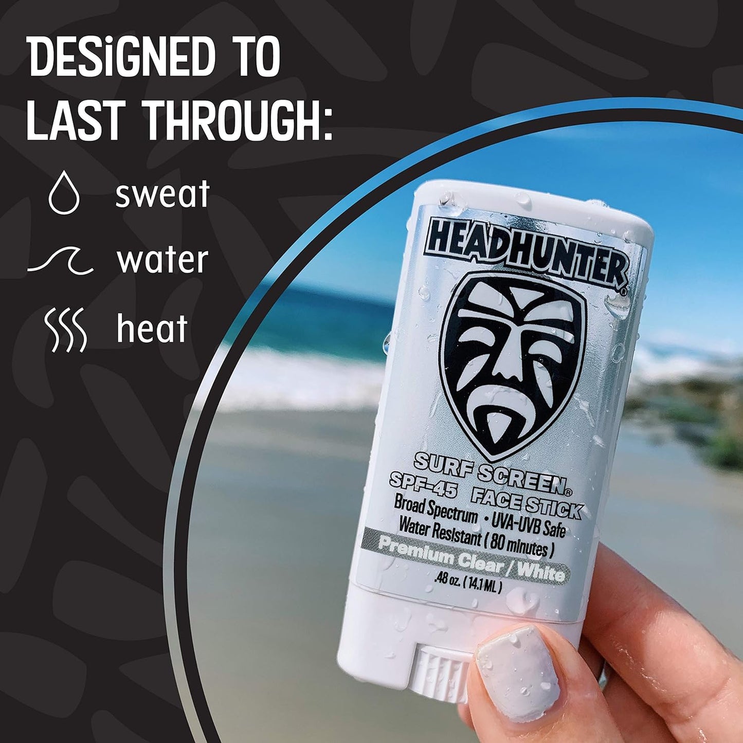 SPF 45 Mineral Sunscreen Face Stick – Clear / White (HWT)