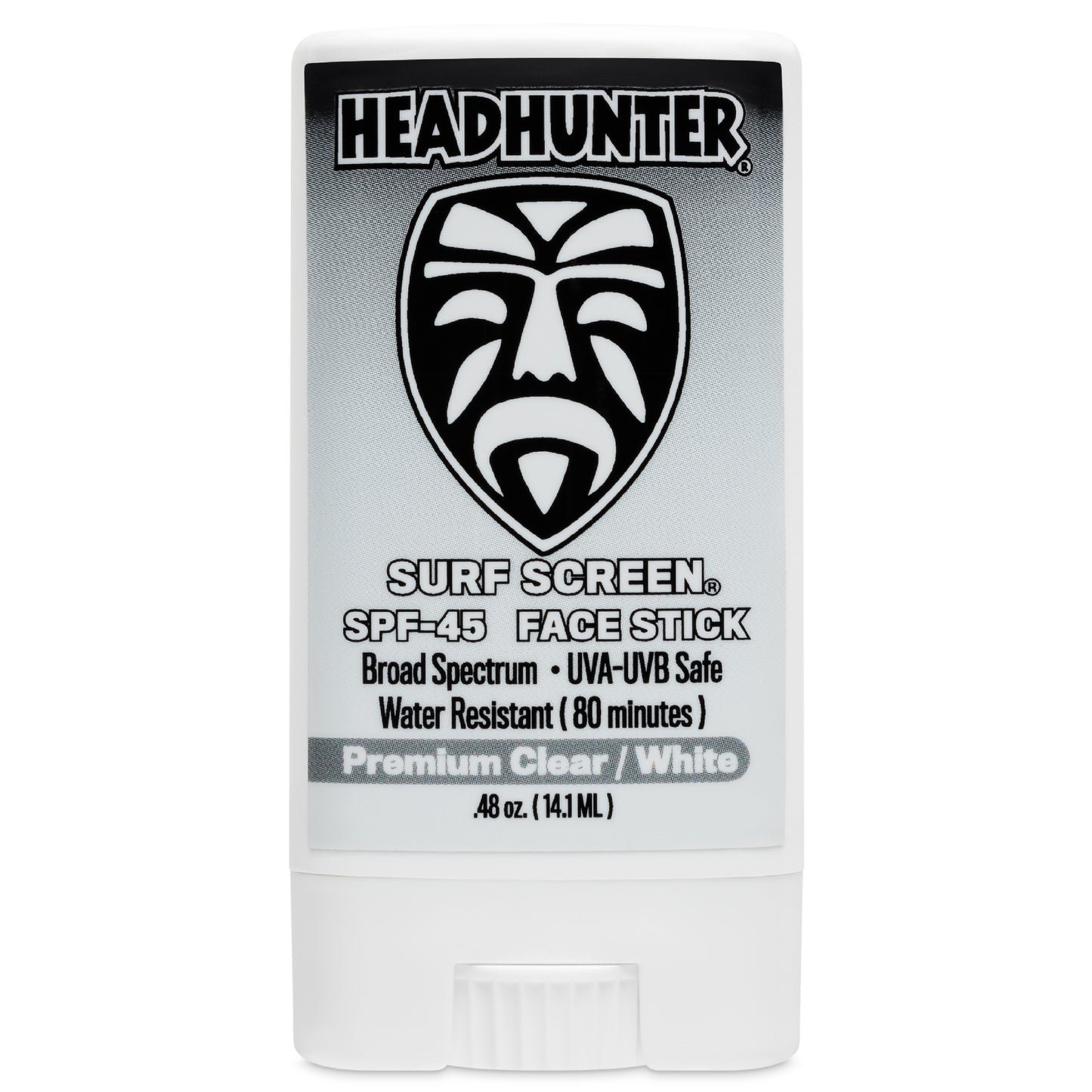 SPF 45 Mineral Sunscreen Face Stick – Clear / White  (HWT)