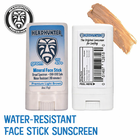 Grom SPF 45 Mineral Sunscreen Face Stick - 6 Pack "Light Brown"