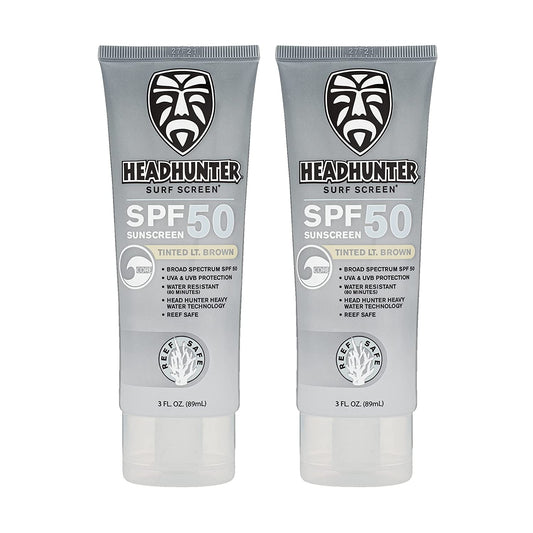 Reef Safe-SPF 50 Mineral Sunscreen Cream - Light Brown (HWT) - 2 Pack